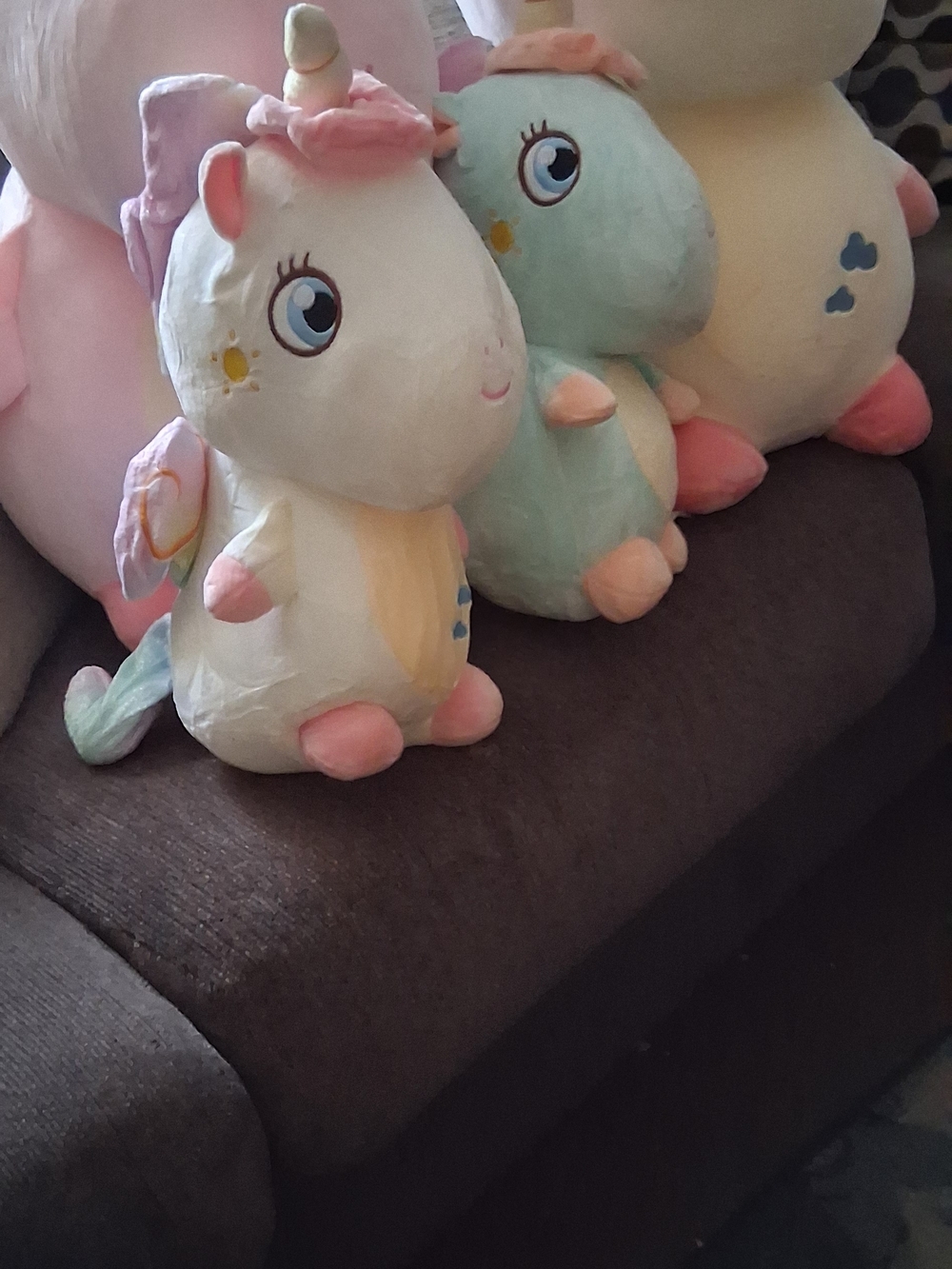 Plush Unicorn Stuffed Toy - Pastel Pink, Mint & Cream